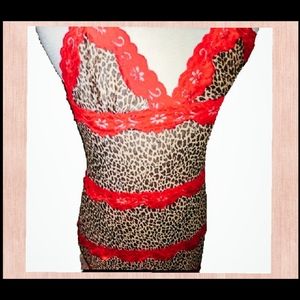 Rampage Size 1X Animal Print Babydoll